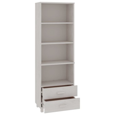 vidaXL Ραφιέρα HAMAR Λευκή 60x35x180cm από Μασίφ Ξύλο Πεύκου 1 τεμ.