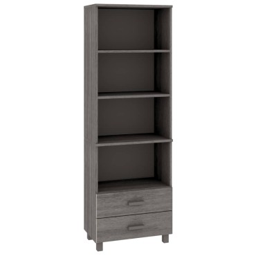 vidaXL Ντουλάπι HAMAR Αν. Γκρι 60x35x180cm Μασίφ Ξύλο Πεύκου 1 τεμ.