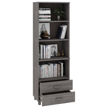 vidaXL Ντουλάπι HAMAR Αν. Γκρι 60x35x180cm Μασίφ Ξύλο Πεύκου 1 τεμ.