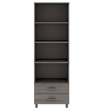 vidaXL Ντουλάπι HAMAR Αν. Γκρι 60x35x180cm Μασίφ Ξύλο Πεύκου 1 τεμ.