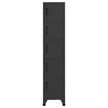 vidaXL Φοριαμός Ανθρακί 38x40x180cm από Ατσάλι 1 τεμ.