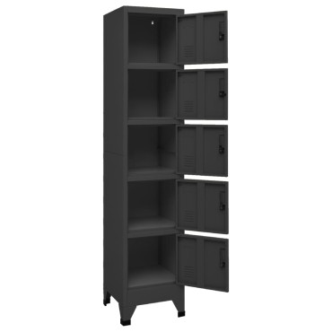 vidaXL Φοριαμός Ανθρακί 38x40x180cm από Ατσάλι 1 τεμ.