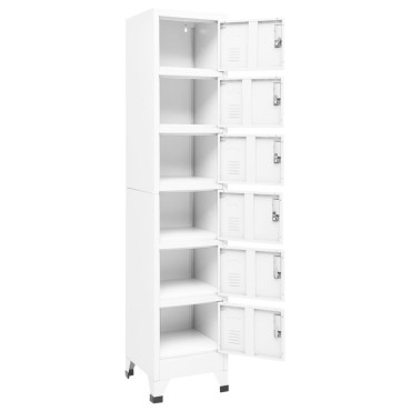 vidaXL Φοριαμός Λευκός 38x40x180cm Ατσάλινος 1 τεμ.