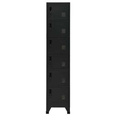 vidaXL Φοριαμός Μαύρος 38x40x180cm Ατσάλινος 1 τεμ.