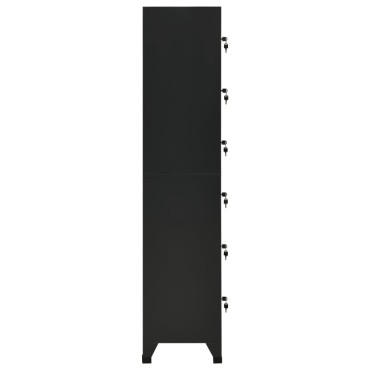 vidaXL Φοριαμός Μαύρος 38x40x180cm Ατσάλινος 1 τεμ.