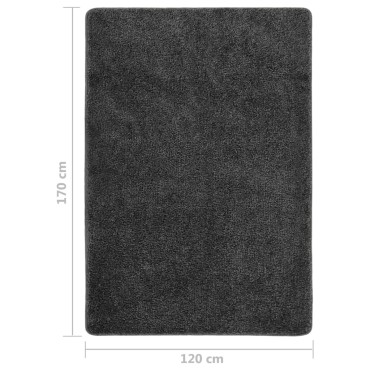 vidaXL Χαλί Shaggy Αντιολισθητικό Σκούρο Γκρι 120x170cm