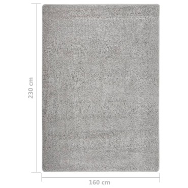vidaXL Χαλί Shaggy Αντιολισθητικό Ανοιχτό Γκρι 160x230cm
