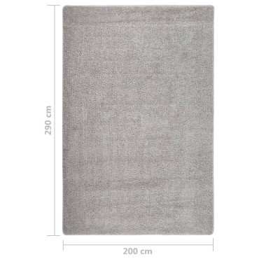 vidaXL Χαλί Shaggy Αντιολισθητικό Ανοιχτό Γκρι 200x290cm