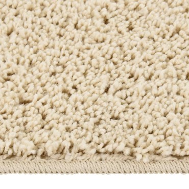 vidaXL Χαλί Shaggy Αντιολισθητικό Κρεμ 140x200cm