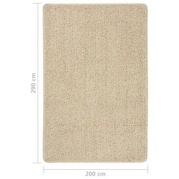 vidaXL Χαλί Shaggy Αντιολισθητικό Κρεμ 200x290cm