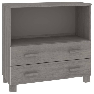vidaXL Ντουλάπι HAMAR Αν. Γκρι 85x35x80cm από Μασίφ Ξύλο Πεύκου 1 τεμ.