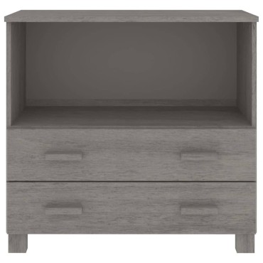 vidaXL Ντουλάπι HAMAR Αν. Γκρι 85x35x80cm από Μασίφ Ξύλο Πεύκου 1 τεμ.