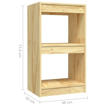 vidaXL Βιβλιοθήκη 40x30x71,5cm από Μασίφ Ξύλο Πεύκου 1 τεμ.