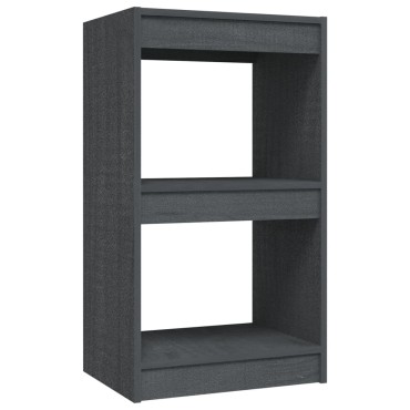 vidaXL Βιβλιοθήκη Γκρι 40x30x71,5cm από Μασίφ Ξύλο Πεύκου 1 τεμ.