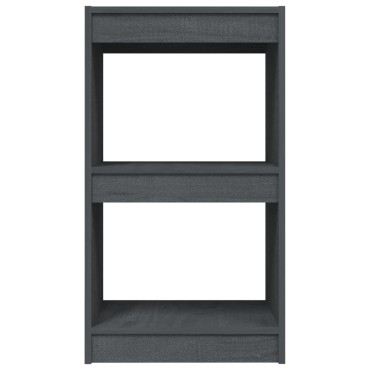 vidaXL Βιβλιοθήκη Γκρι 40x30x71,5cm από Μασίφ Ξύλο Πεύκου 1 τεμ.