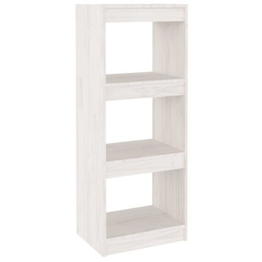 vidaXL Βιβλιοθήκη/Διαχωριστικό Χώρου Λευκό 40x30x103,5cm Ξύλο Πεύκου 1 τεμ.