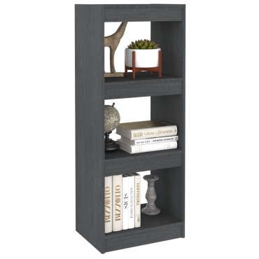 vidaXL Βιβλιοθήκη/Διαχωριστικό Χώρου Γκρι 40x30x103,5cm Ξύλο Πεύκου 1 τεμ.