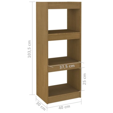 vidaXL Βιβλιοθήκη/Διαχωριστικό Χώρου Μελί 40x30x103,5cm Ξύλο Πεύκου 1 τεμ.