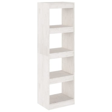 vidaXL Βιβλιοθήκη/Διαχωριστικό Χώρου Λευκό 40x30x135,5cm Ξύλο Πεύκου 1 τεμ.