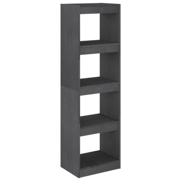 vidaXL Βιβλιοθήκη/Διαχωριστικό Χώρου Γκρι 40x30x135,5cm Ξύλο Πεύκου 1 τεμ.