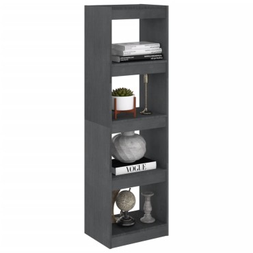 vidaXL Βιβλιοθήκη/Διαχωριστικό Χώρου Γκρι 40x30x135,5cm Ξύλο Πεύκου 1 τεμ.