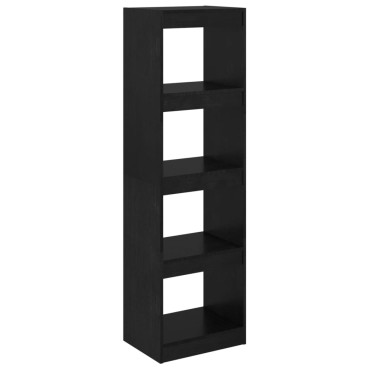 vidaXL Βιβλιοθήκη/Διαχωριστικό Χώρου Μαύρο 40x30x135,5cm Ξύλο Πεύκου 1 τεμ.