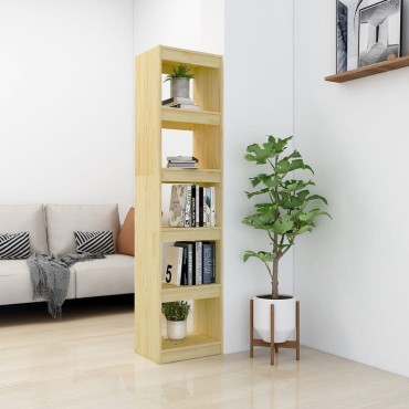 vidaXL Βιβλιοθήκη/Διαχωριστικό Χώρου 40x30x167,5cm Μασίφ Ξύλο Πεύκου 1 τεμ.