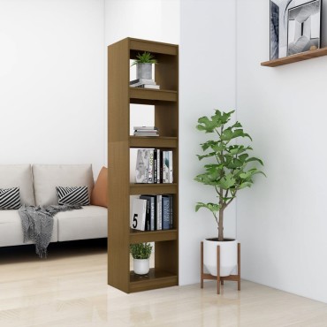 vidaXL Βιβλιοθήκη/Διαχωριστικό Χώρου Μελί 40x30x167,5cm Ξύλο Πεύκου 1 τεμ.