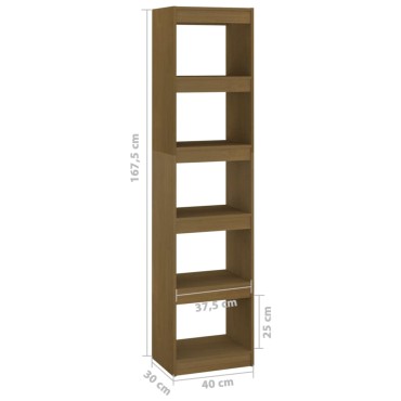 vidaXL Βιβλιοθήκη/Διαχωριστικό Χώρου Μελί 40x30x167,5cm Ξύλο Πεύκου 1 τεμ.