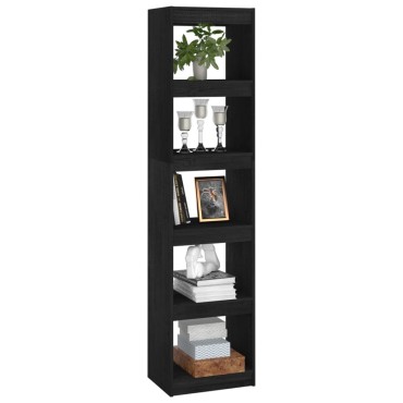 vidaXL Βιβλιοθήκη/Διαχωριστικό Χώρου Μαύρο 40x30x167,5cm Ξύλο Πεύκου 1 τεμ.
