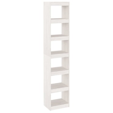 vidaXL Βιβλιοθήκη/Διαχωριστικό Χώρου Λευκό 40x30x199cm Ξύλο Πεύκου 1 τεμ.