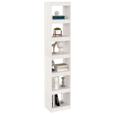 vidaXL Βιβλιοθήκη/Διαχωριστικό Χώρου Λευκό 40x30x199cm Ξύλο Πεύκου 1 τεμ.