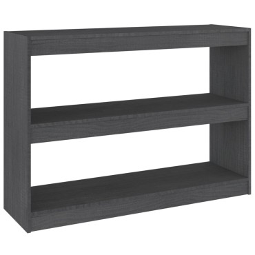 vidaXL Βιβλιοθήκη/Διαχωριστικό Χώρου Γκρι 100x30x71,5cm Ξύλο Πεύκου 1 τεμ.