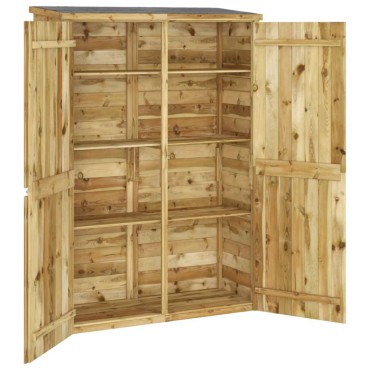 vidaXL Αποθήκη Εργαλείων Κήπου 123x45x171 εκ. Εμποτισμένο Μασίφ Πεύκο