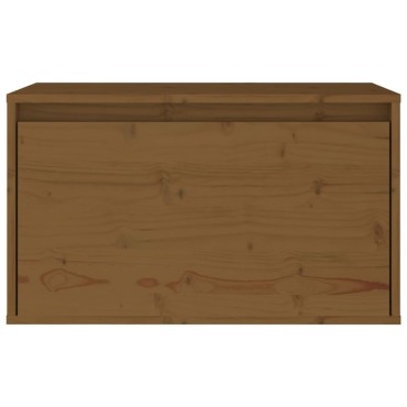 vidaXL Ντουλάπι Τοίχου Καφέ Μελί 60x30x35cm Μασίφ Ξύλο Πεύκου 1 τεμ.