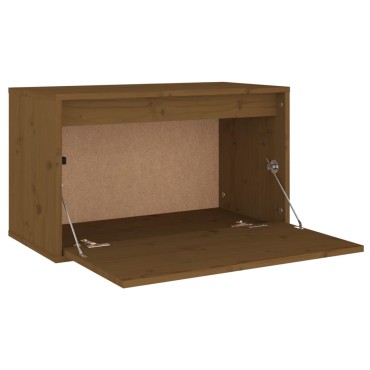 vidaXL Ντουλάπι Τοίχου Καφέ Μελί 60x30x35cm Μασίφ Ξύλο Πεύκου 1 τεμ.
