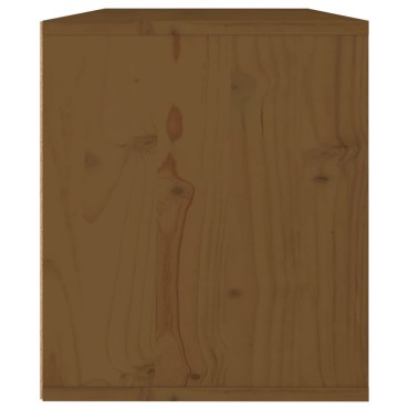 vidaXL Ντουλάπι Τοίχου Καφέ Μελί 60x30x35cm Μασίφ Ξύλο Πεύκου 1 τεμ.