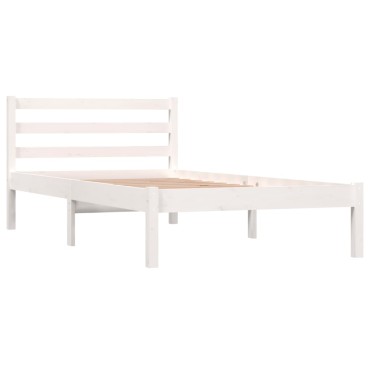 vidaXL Πλαίσιο Κρεβατιού Λευκό 90x190cm από Ξύλο Πεύκου 3FT Single 1 τεμ. - Μονό