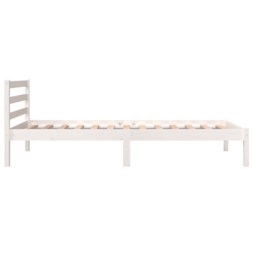 vidaXL Πλαίσιο Κρεβατιού Λευκό 90x190cm από Ξύλο Πεύκου 3FT Single 1 τεμ. - Μονό