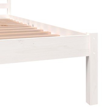 vidaXL Πλαίσιο Κρεβατιού Λευκό 90x190cm από Ξύλο Πεύκου 3FT Single 1 τεμ. - Μονό