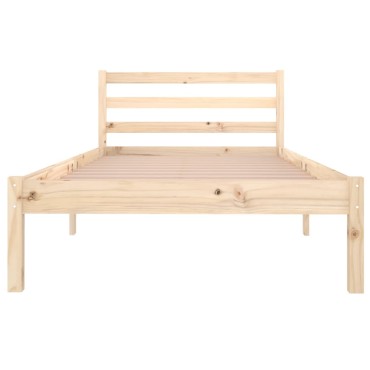 vidaXL Πλαίσιο Κρεβατιού 90x200cm από Μασίφ Ξύλο Πεύκου 1 τεμ. - Μονό