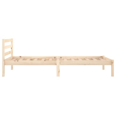 vidaXL Πλαίσιο Κρεβατιού 90x200cm από Μασίφ Ξύλο Πεύκου 1 τεμ. - Μονό
