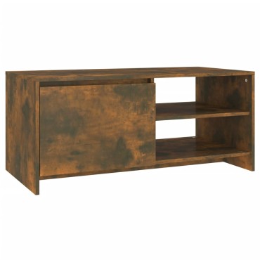 vidaXL Τραπεζάκι Σαλονιού Καπνιστή Δρυς 102x50x45cm Επεξεργ. Ξύλο 1 τεμ.