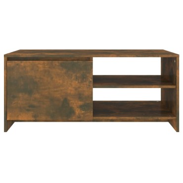 vidaXL Τραπεζάκι Σαλονιού Καπνιστή Δρυς 102x50x45cm Επεξεργ. Ξύλο 1 τεμ.