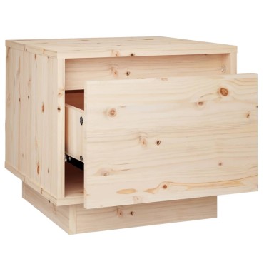 vidaXL Κομοδίνα 2 τεμ. 35x34x32cm από Μασίφ Ξύλο Πεύκου