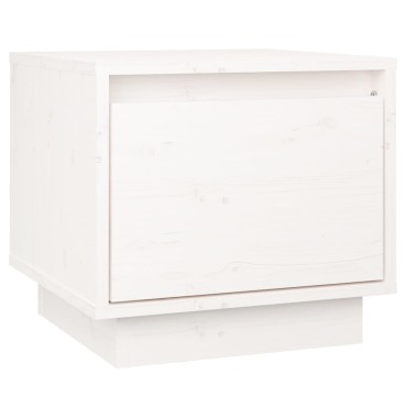 vidaXL Κομοδίνα 2 τεμ. Λευκά 35x34x32cm από Μασίφ Ξύλο Πεύκου