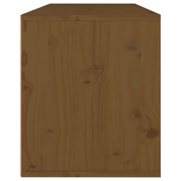 vidaXL Ντουλάπι Τοίχου Καφέ Μελί 80x30x35cm από Μασίφ Ξύλο Πεύκου 1 τεμ.