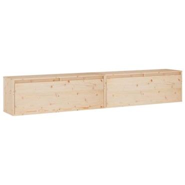 vidaXL Ντουλάπια Τοίχου 2 τεμ. 100x30x35cm από Μασίφ Ξύλο Πεύκου