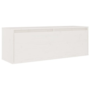 vidaXL Ντουλάπι Τοίχου Λευκό 100x30x35cm από Μασίφ Ξύλο Πεύκου 1 τεμ.