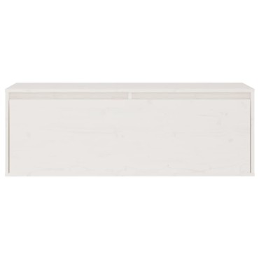vidaXL Ντουλάπι Τοίχου Λευκό 100x30x35cm από Μασίφ Ξύλο Πεύκου 1 τεμ.